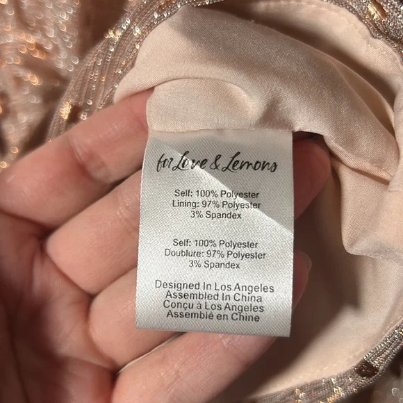 For Love and Lemons La Villette Blouse in Champagne Size XS - Picture 14 of 16